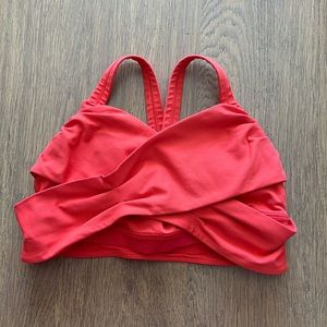 Lululemon gathered longline bra- Red Size 4